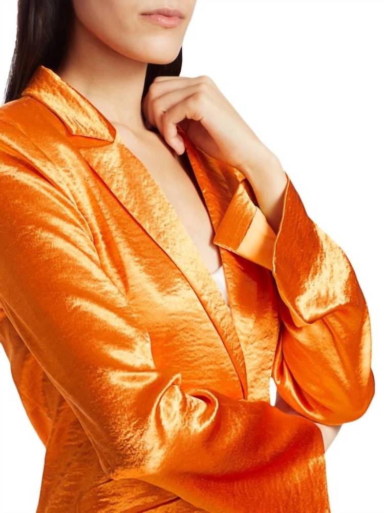NEW CINQ A SEPT colleen blazer in orange - Picture 2 of 5